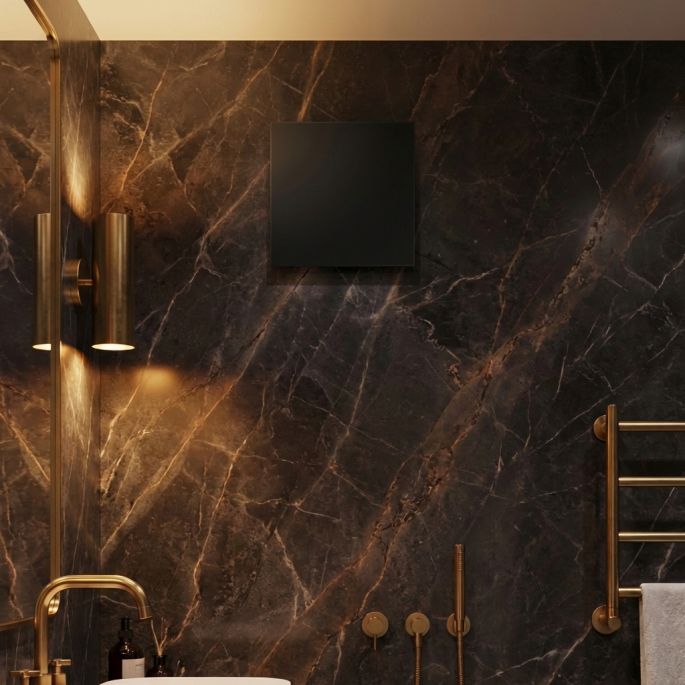 Whisper Pro-Design badkamerventilator - Ø100mm - met nalooptimer + vochtsensor - vlak kunststof - mat zwart - zwarte ventilator Whisper Pro-Design badkamerventilator - Ø100mm - met nalooptimer + vochtsensor - vlak kunststof - mat zwart - zwarte ventilator