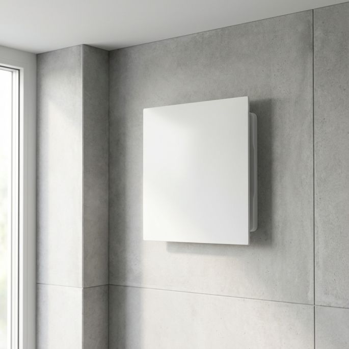 Whisper Pro-Design badkamerventilator - Ø100mm - aan/uit - vlak kunststof - wit