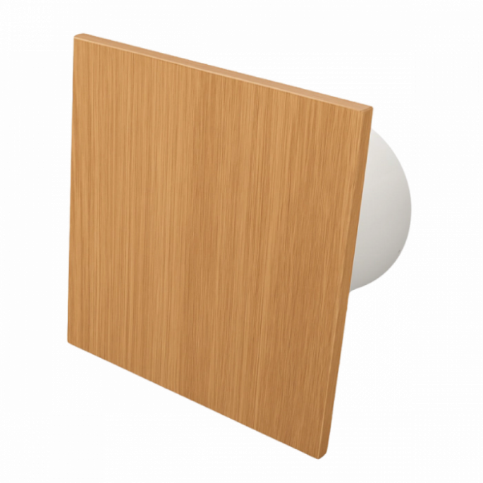 Whisper Pro-Design badkamerventilator - Ø125mm - met nalooptimer + vochtsensor - vlak hout