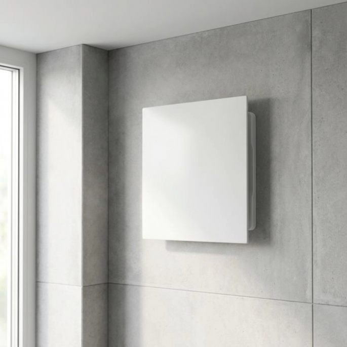 Whisper Pro-Design badkamerventilator - Ø125mm - aan/uit - vlak kunststof - wit