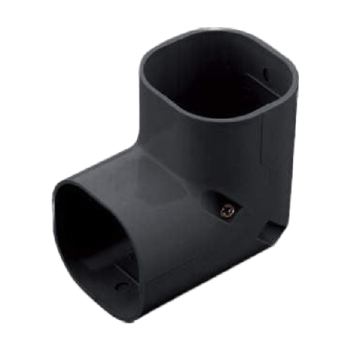 Airco lange stijgende bocht 90° | zwart