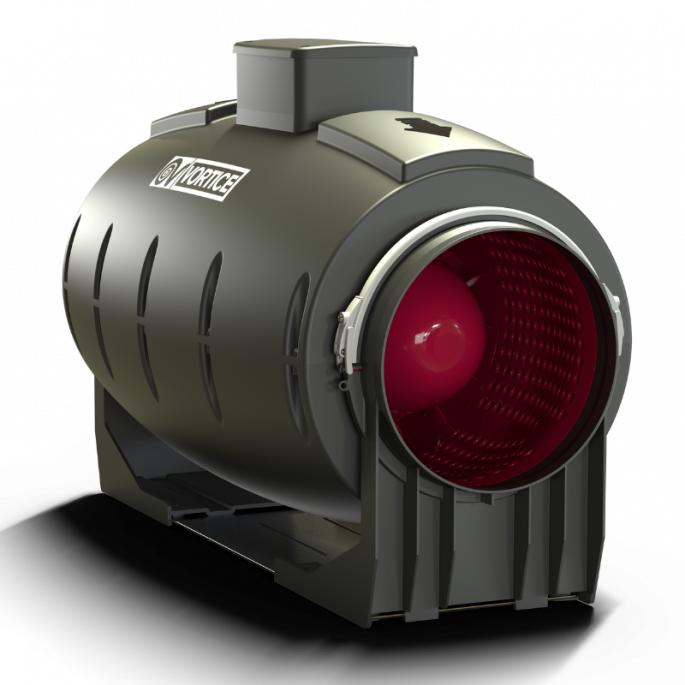 Vortice buisventilator LINEO 200 'QUIET' - aansluiting 200mm - 3 standen AAN/UIT