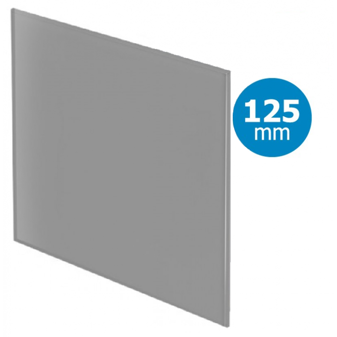 Whisper Pro-Design badkamerventilator - Ø125mm - aan/uit - vlak glas - mat grijs