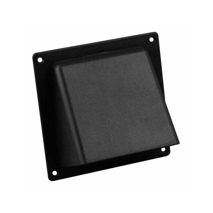 Kunststof gevelkap met klep aansluitmaat Ø 150mm - Zwart