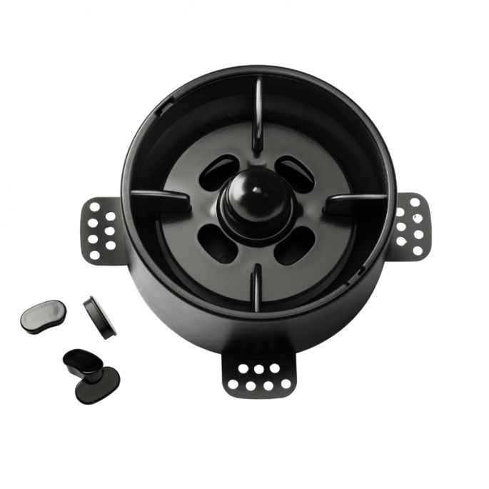 NoShow instucbaar designventiel 125mm - toevoer/afvoer - ZWART NoShow instucbaar designventiel 125mm - toevoer/afvoer - ZWART