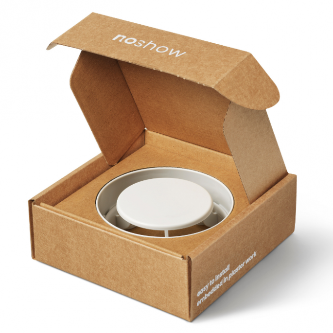 NoShow instucbaar designventiel 100mm - afvoer - WIT