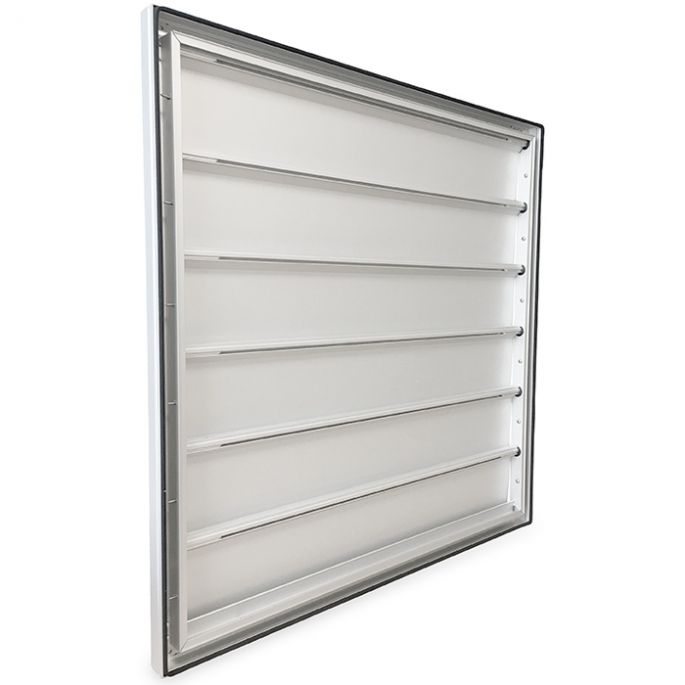Overdrukrooster opbouw - 455 x 455mm - grote lamellen (12HD-4646AA) Overdrukrooster opbouw - 455 x 455mm - grote lamellen (12HD-4646AA)