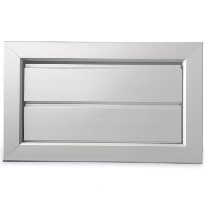 Overdrukrooster opbouw | 255 x 155mm | aluminium naturel geanodiseerd