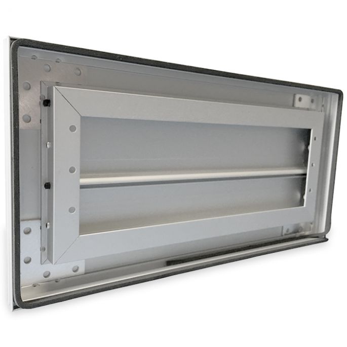 Overdrukrooster opbouw | 305 x 155mm | aluminium naturel geanodiseerd