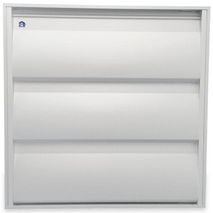 Overdrukrooster opbouw (BxH) 328 x 328mm - aluminium - naturel geanodiseerd