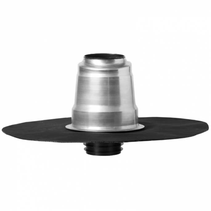 Dubbelwandige plakplaat- Bitumen - Ø110/125mm