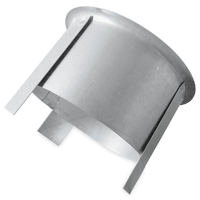 Platte tuit met klem voor in systeemplafond | diameter 250 mm | hoogte 70 mm