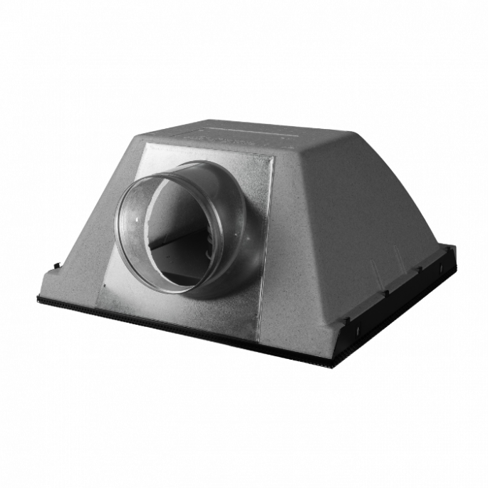 Plenumbox geïsoleerde voor rooster 595 mm x 595 mm | met zij-aansluiting | diameter 250 mm Plenumbox geïsoleerde voor rooster 595 mm x 595 mm | met zij-aansluiting | diameter 250 mm