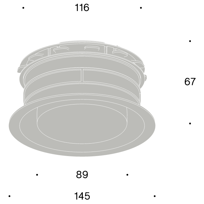 Pradovent - trim - Ø 125mm design ventiel (afvoer)