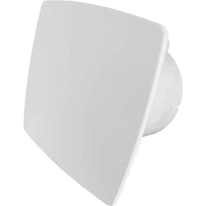 Whisper Pro-Design badkamerventilator - Ø100mm - met nalooptimer + vochtsensor - WIT *Bold-Line*