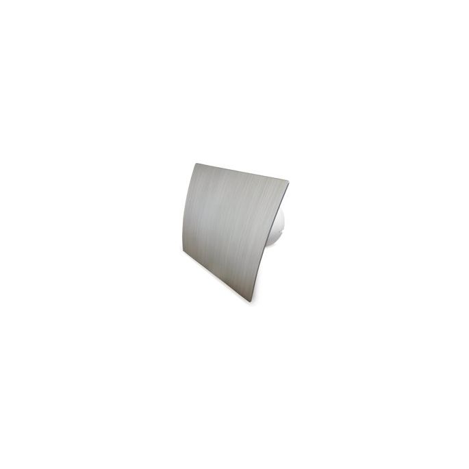 Whisper Pro-Design badkamerventilator - Ø100mm - met nalooptimer - gebogen kunststof - zilver