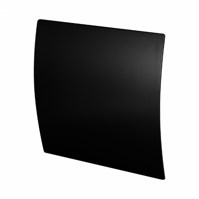 Whisper Pro-Design badkamerventilator - Ø100mm - met nalooptimer + vochtsensor - gebogen kunststof - mat zwart