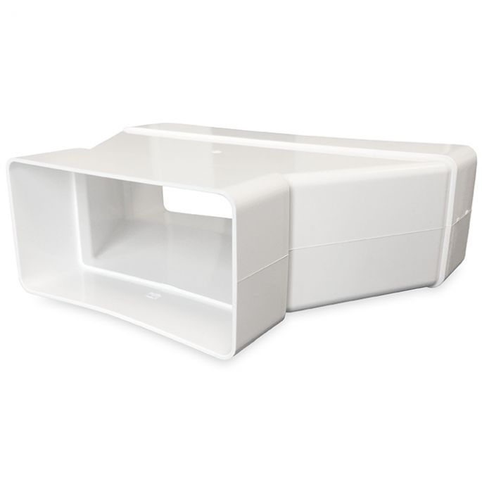 Kunststof rechthoekig verloop 204 x 60mm naar 120 x 60mm - symmetrisch