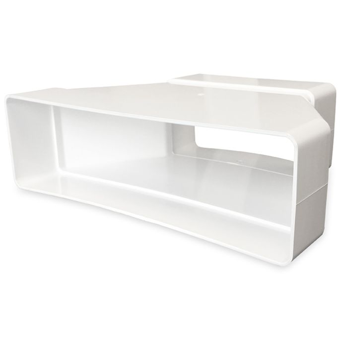 Kunststof rechthoekig verloop 204 x 60mm naar 120 x 60mm - symmetrisch