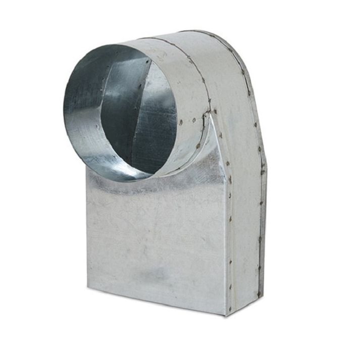 Rechthoekige (instort) lepelhoek 220mm x 80mm met aansluiting 160mm