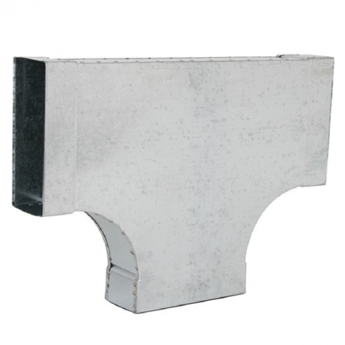 Rechthoekige T-stuk 90° | 170 x 70 mm