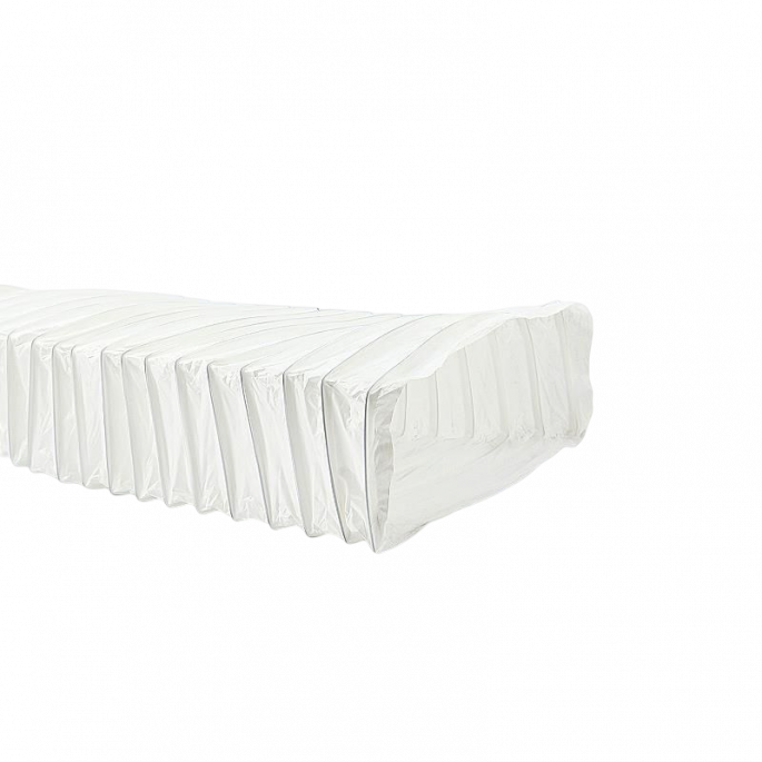 Flexibele slang rechthoekig 204 x 60mm (lengte 3m) | Wit Flexibele slang rechthoekig 204 x 60mm (lengte 3m) | Wit