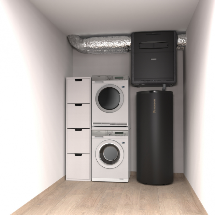 Renson Flux+ Wall ERV 650 | WTW unit | 650 m³/h | CO2 , RH & VOC sensoren | Met enthalpiewisselaar