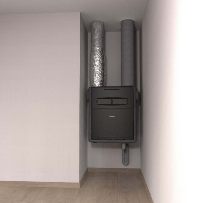 Renson Flux+ Wall 650 | WTW unit | 650 m³/h | met CO2 , RH & VOC sensoren Renson Flux+ Wall 650 | WTW unit | 650 m³/h | met CO2 , RH & VOC sensoren