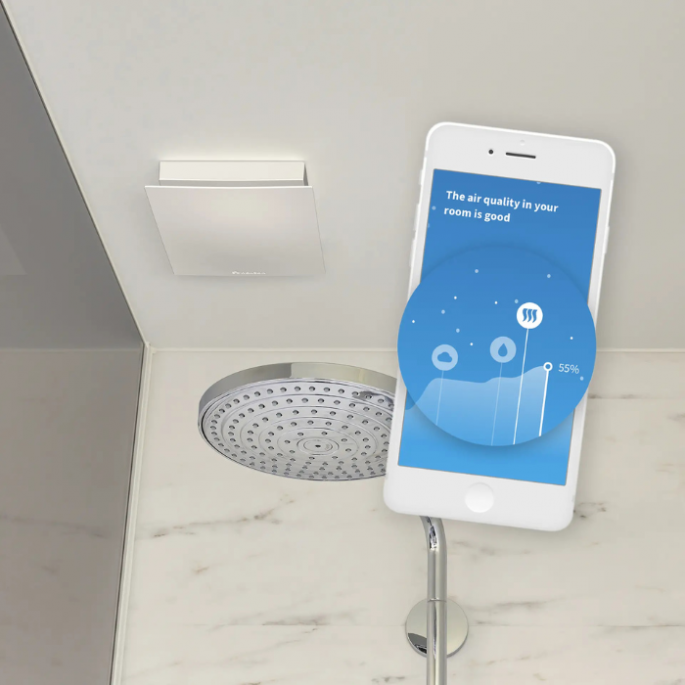 Renson Waves Badkamer/toilet ventilator - app gestuurd - geur, vocht en CO2 sensor - Ø 100/125mm Renson Waves Badkamer/toilet ventilator - app gestuurd - geur, vocht en CO2 sensor - Ø 100/125mm