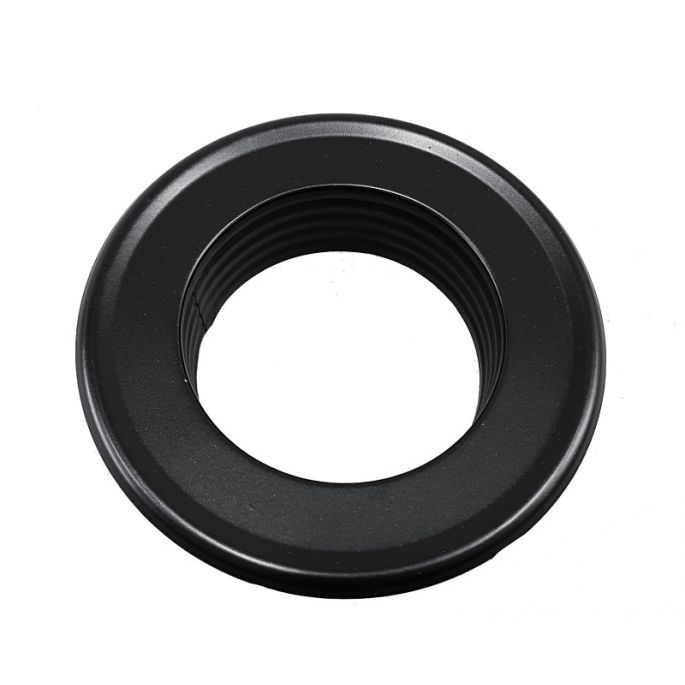 Afwerkrozet | diameter 100 mm | zwart aluminium