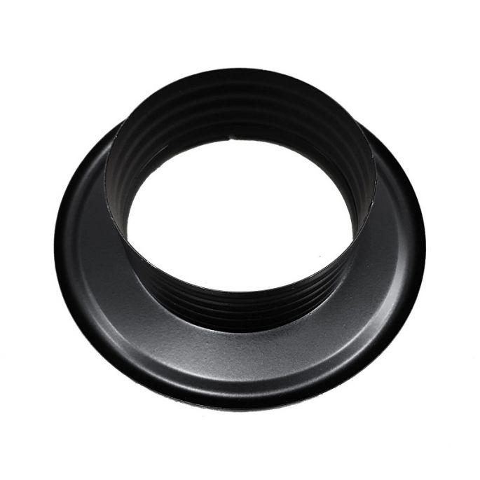 Afwerkrozet | diameter 100 mm | zwart aluminium