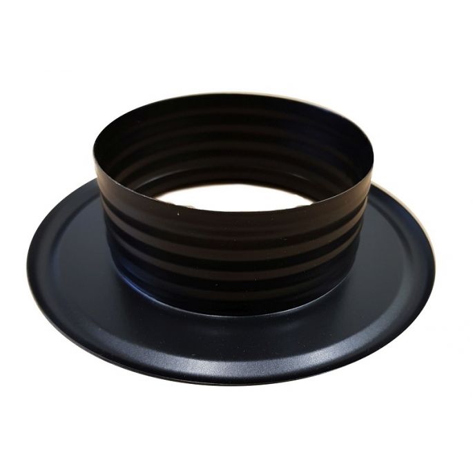 Afwerkrozet | diameter 100 mm | zwart aluminium