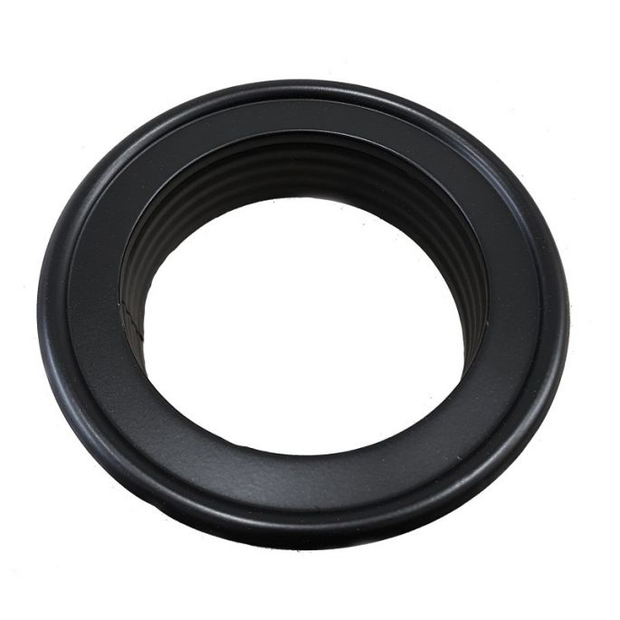 Afwerkrozet | diameter 125 mm | zwart aluminium