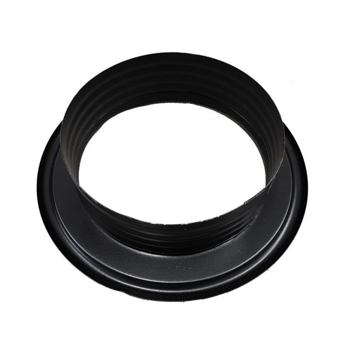 Afwerkrozet | diameter 125 mm | zwart aluminium