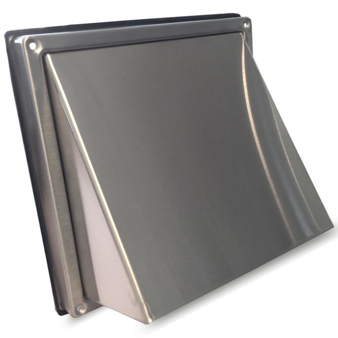 Gevelkap RVS aansluitmaat Ø 150mm met grofmazig gaas (hoge doorlaat) Gevelkap RVS aansluitmaat Ø 150mm met grofmazig gaas (hoge doorlaat)