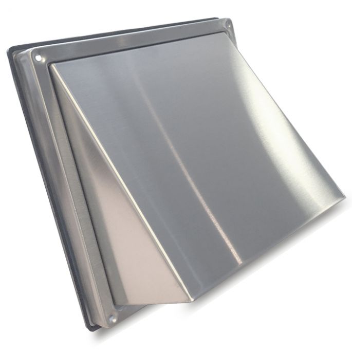 RVS Gevelkap met klep aansluitmaat Ø 100mm - staal RVS Gevelkap met klep aansluitmaat Ø 100mm - staal