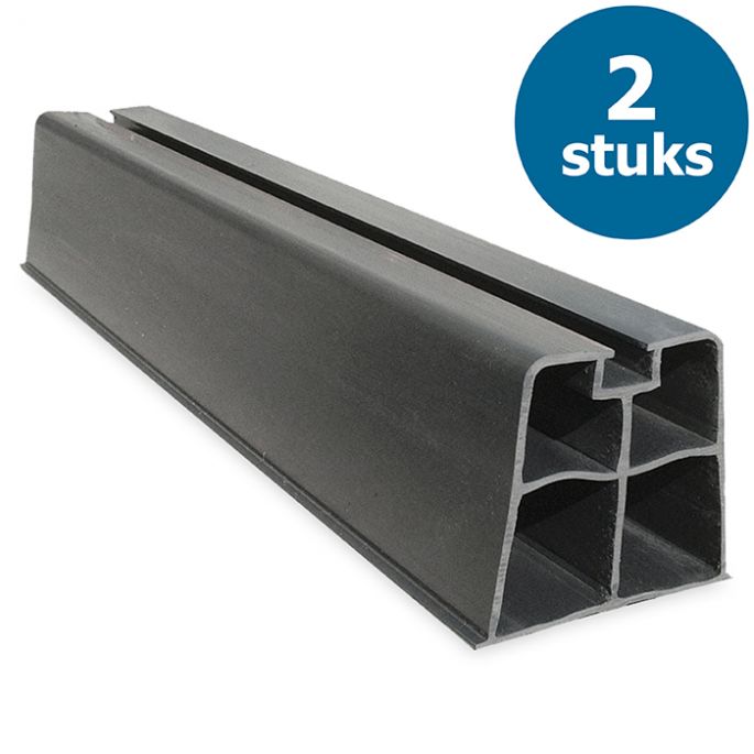 Kunststof opstelprofiel | 1000 x 110 x 90 mm | zwart | 2 stuks