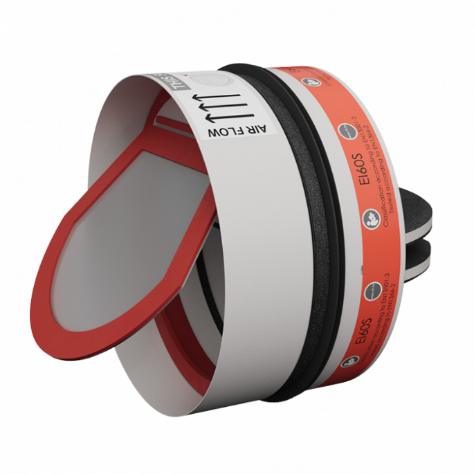 Brand- en rookwerende vlinderklep SC60-COSMO - 60 minuten - Ø100mm