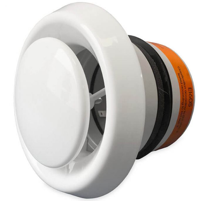 Luchtventiel (toevoer & retour) Ø200mm voorzien van brandwerende vlinderklep