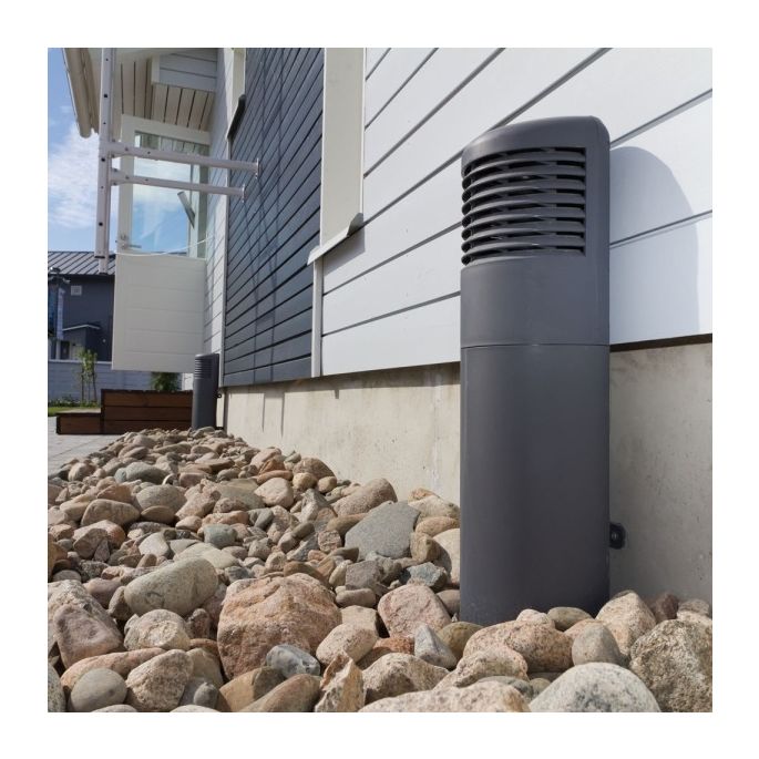 Ventilatieschacht Ross - kelderventilatie - Ø 125mm Zwart Ventilatieschacht Ross - kelderventilatie - Ø 125mm Zwart
