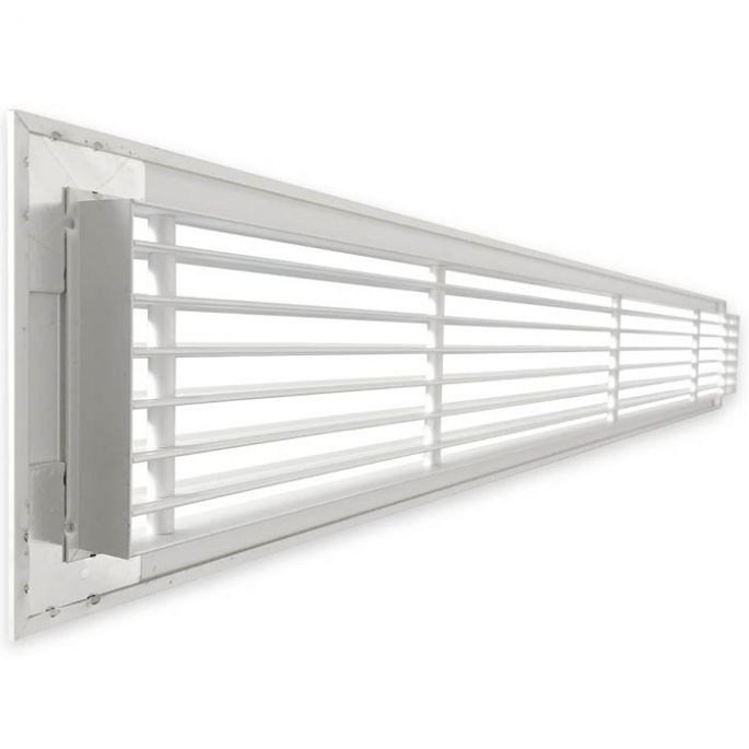 Tabletrooster inbouw voor gatmaat (BxH) 1000 x 100mm - rechte staven - aluminium Tabletrooster inbouw voor gatmaat (BxH) 1000 x 100mm - rechte staven - aluminium