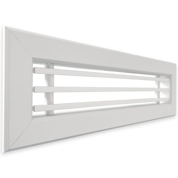 Tabletrooster inbouw voor gatmaat (BxH) 250 x 50mm - rechte staven - aluminium Tabletrooster inbouw voor gatmaat (BxH) 250 x 50mm - rechte staven - aluminium