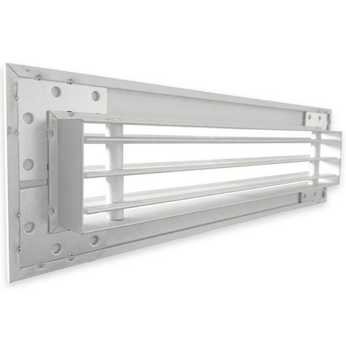 Tabletrooster inbouw voor gatmaat (BxH) 250 x 50mm - rechte staven - aluminium Tabletrooster inbouw voor gatmaat (BxH) 250 x 50mm - rechte staven - aluminium