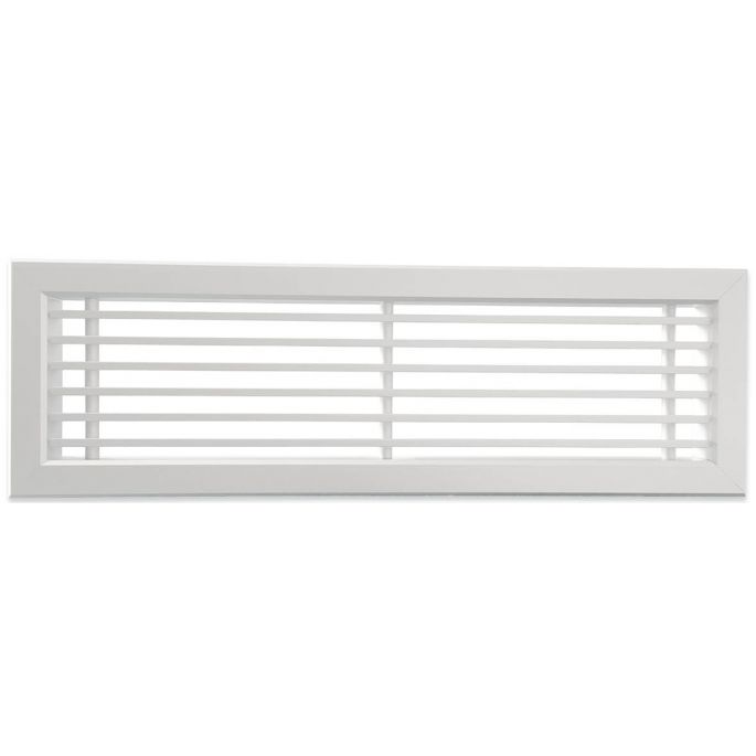 Tabletrooster inbouw voor gatmaat (BxH) 400 x 100mm - rechte staven - aluminium Tabletrooster inbouw voor gatmaat (BxH) 400 x 100mm - rechte staven - aluminium