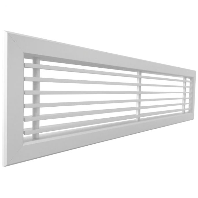 Tabletrooster inbouw voor gatmaat (BxH) 500 x 100mm - rechte staven - aluminium Tabletrooster inbouw voor gatmaat (BxH) 500 x 100mm - rechte staven - aluminium