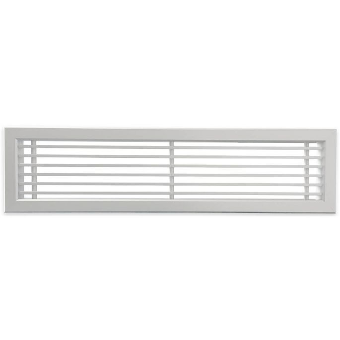 Tabletrooster inbouw voor gatmaat (BxH) 500 x 100mm - rechte staven - aluminium Tabletrooster inbouw voor gatmaat (BxH) 500 x 100mm - rechte staven - aluminium