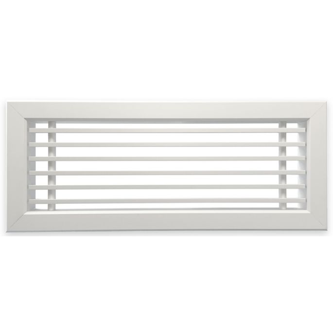 Tabletrooster inbouw voor gatmaat (BxH) 300 x 100mm - rechte staven - aluminium