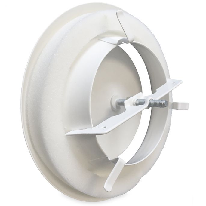 Luchtventiel | toevoer | diameter 80 mm | met veer | wit