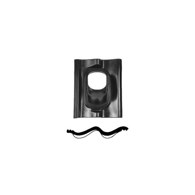 Kunststof dakpan sneldek SND 1-pans, voor doorvoer 110 en 131, dakhelling 25-45° (0170071)