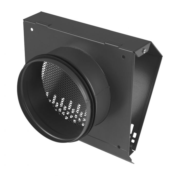 Whisper Luxe Design Gevelkap 160mm - Toevoer - Grafiet grijs Whisper Luxe Design Gevelkap 160mm - Toevoer - Grafiet grijs